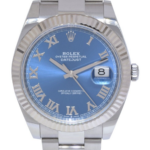 Rolex Datejust 41 Steel/18k Gold Bezel Blue Dial Oyster Watch +Card '24 126334