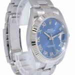 Rolex Datejust 41 Steel/18k Gold Bezel Blue Dial Oyster Watch +Card '24 126334