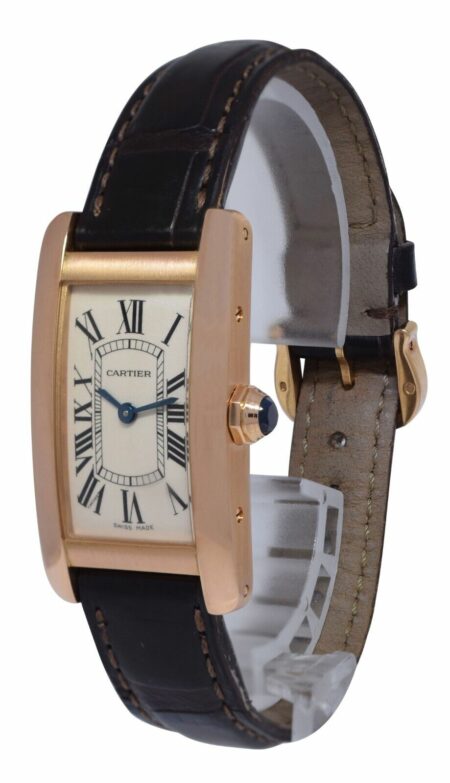 Cartier Tank Americaine Small 18k Rose Gold Ladies Watch B/P W2607456 2503