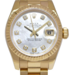 Rolex Datejust President 18k Yellow Gold MOP Diamond 26mm Watch +Card V 179178