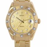 Rolex Pearlmaster 18k Yellow Gold Jubilee Diamond Dial/Bezel 34mm Watch M 81318