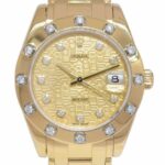 Rolex Pearlmaster 18k Yellow Gold Jubilee Diamond Dial/Bezel 34mm Watch M 81318