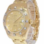 Rolex Pearlmaster 18k Yellow Gold Jubilee Diamond Dial/Bezel 34mm Watch M 81318