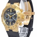 Bvlgari Diagono Scuba Chronograph 18k Yellow Gold Mens Watch B/P Bulgari SC38G