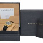 Bvlgari Diagono Scuba Chronograph 18k Yellow Gold Mens Watch B/P Bulgari SC38G