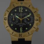 Bvlgari Diagono Scuba Chronograph 18k Yellow Gold Mens Watch B/P Bulgari SC38G