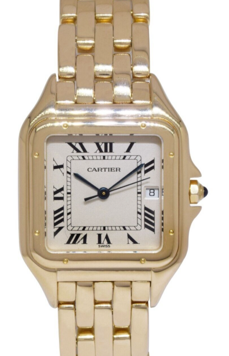 Cartier Panthere Large 18k Yellow Gold Ivory Dial Quartz Watch W25014B9 887968