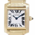 Cartier Tank Francaise Small 18k Yellow Gold Ivory Dial Ladies Quartz Watch 1820