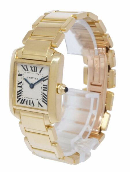 Cartier Tank Francaise Small 18k Yellow Gold Ivory Dial Ladies Quartz Watch 1820