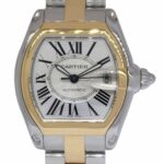 Cartier Roadster 18k Yellow Gold/Steel Silver Dial Automatic Watch W62031Y4 2510