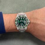 Rolex Submariner Date Steel Green Stones 
Diamond 40mm Watch +Card 116610