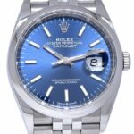 Rolex Datejust 36 Steel Blue Dial Jubilee Bracelet Mens Watch '19+ 126200