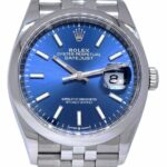 Rolex Datejust 36 Steel Blue Dial Jubilee Bracelet Mens Watch '19+ 126200