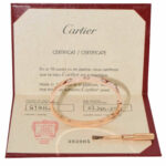 Cartier Love Bracelet 4 Diamond 18k Rose Gold Size 16 Pouch/Papers 2019