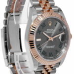 Rolex Datejust 41 18k Rose Gold/Steel Wimbledon Gray Dial Mens Watch 126331