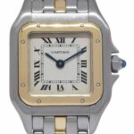 Cartier Panthere Small 1 Row 18k Yellow Gold/Steel Ladies 22mm Watch 1057917