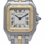 Cartier Panthere Small 1 Row 18k Yellow Gold/Steel Ladies 22mm Watch 1057917