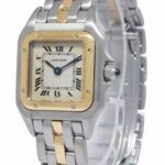 Cartier Panthere Small 1 Row 18k Yellow Gold/Steel Ladies 22mm Watch 1057917