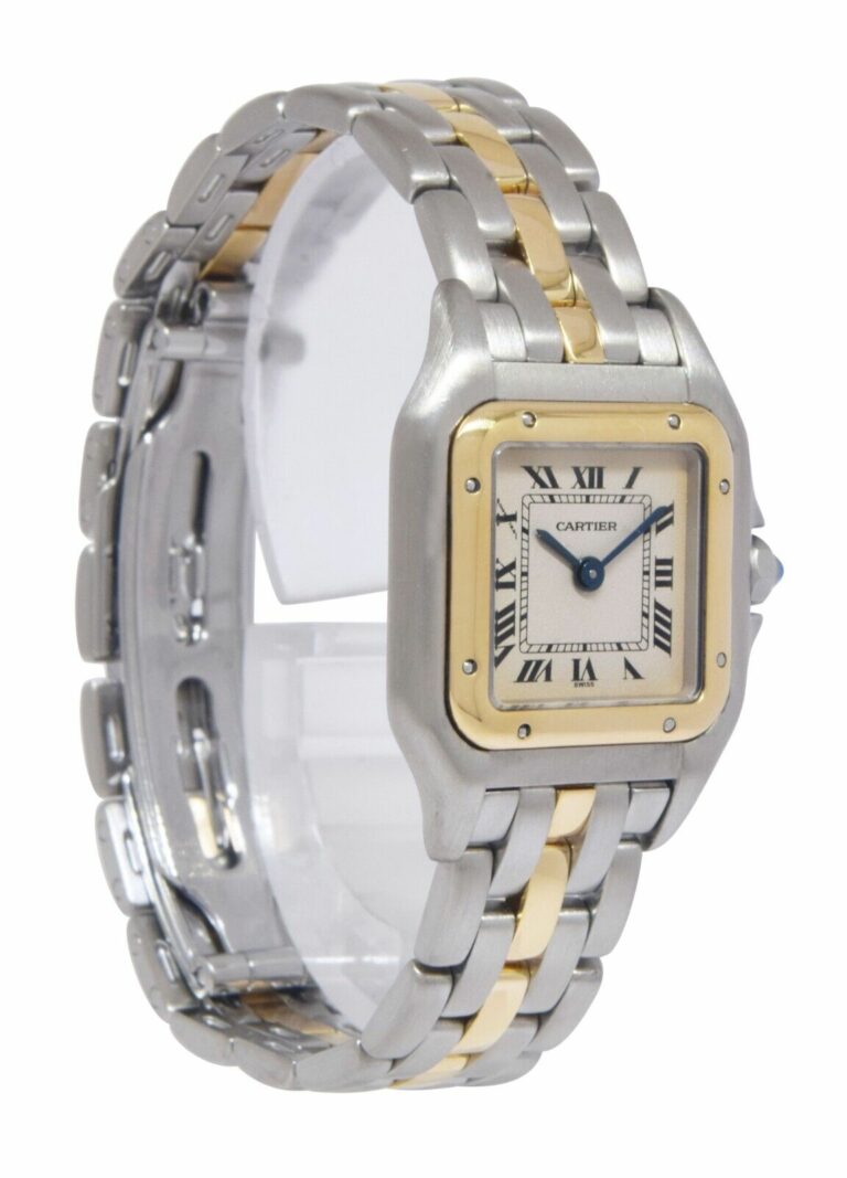 Cartier Panthere Small 1 Row 18k Yellow Gold/Steel Ladies 22mm Watch 1057917