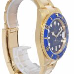 Rolex Submariner Date 18k Yellow Gold Blue Ceramic 40mm Watch B/P '15 116618