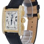 Cartier Tank Francaise Chronograph 18k Yellow Gold Diamond Watch WE101151 1830