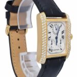 Cartier Tank Francaise Chronograph 18k Yellow Gold Diamond Watch WE101151 1830