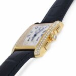 Cartier Tank Francaise Chronograph 18k Yellow Gold Diamond Watch WE101151 1830