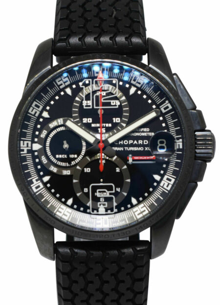 Chopard Mille Miglia GT XL Chrono Black DLC Steel Mens 44 Watch B/P 16/8459-3013