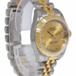 Rolex Datejust 18k Yellow Gold/Steel Champagne Roman Ladies 26mm Watch D 179173