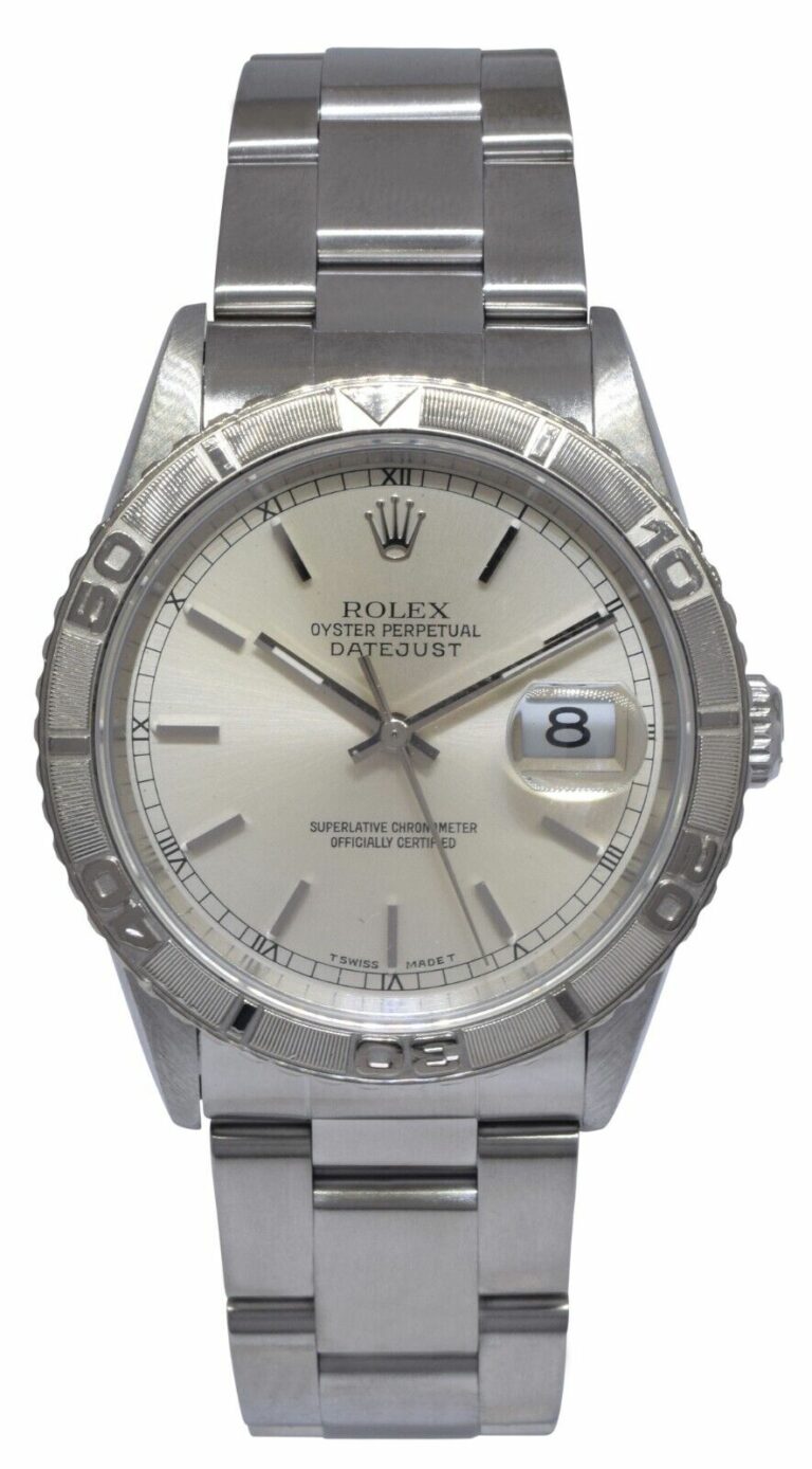 Rolex Datejust Thunderbird Turnograph Steel Mens 36mm Watch W 16264