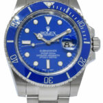 Rolex Submariner Date Steel/Ceramic Blue Dial/Bezel Mens 40mm Watch 116610