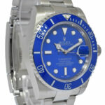 Rolex Submariner Date Steel/Ceramic Blue Dial/Bezel Mens 40mm Watch 116610