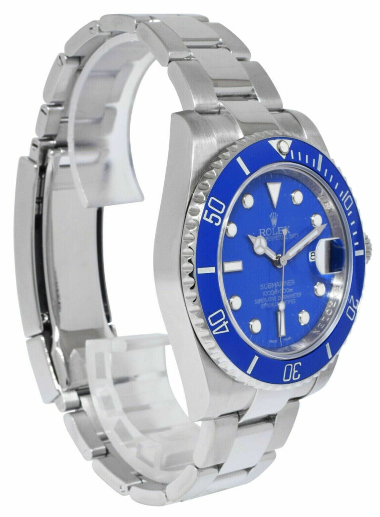 Rolex Submariner Date Steel/Ceramic Blue Dial/Bezel Mens 40mm Watch 116610