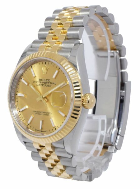 Rolex Datejust 36 Yellow Gold/Steel Champagne Dial Mens Watch '18+ 126233