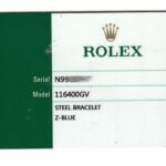 Rolex Milgauss Steel Z-Blue Dial Green Crystal Mens 40mm Watch +Card '14 116400