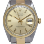 Rolex Datejust 18k Yellow Gold/Steel Champagne Dial 36mm Vintage Watch '72 1601