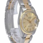 Rolex Datejust 18k Yellow Gold/Steel Champagne Dial 36mm Vintage Watch '72 1601