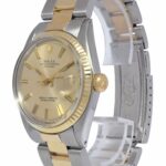 Rolex Datejust 18k Yellow Gold/Steel Champagne Dial 36mm Vintage Watch '72 1601