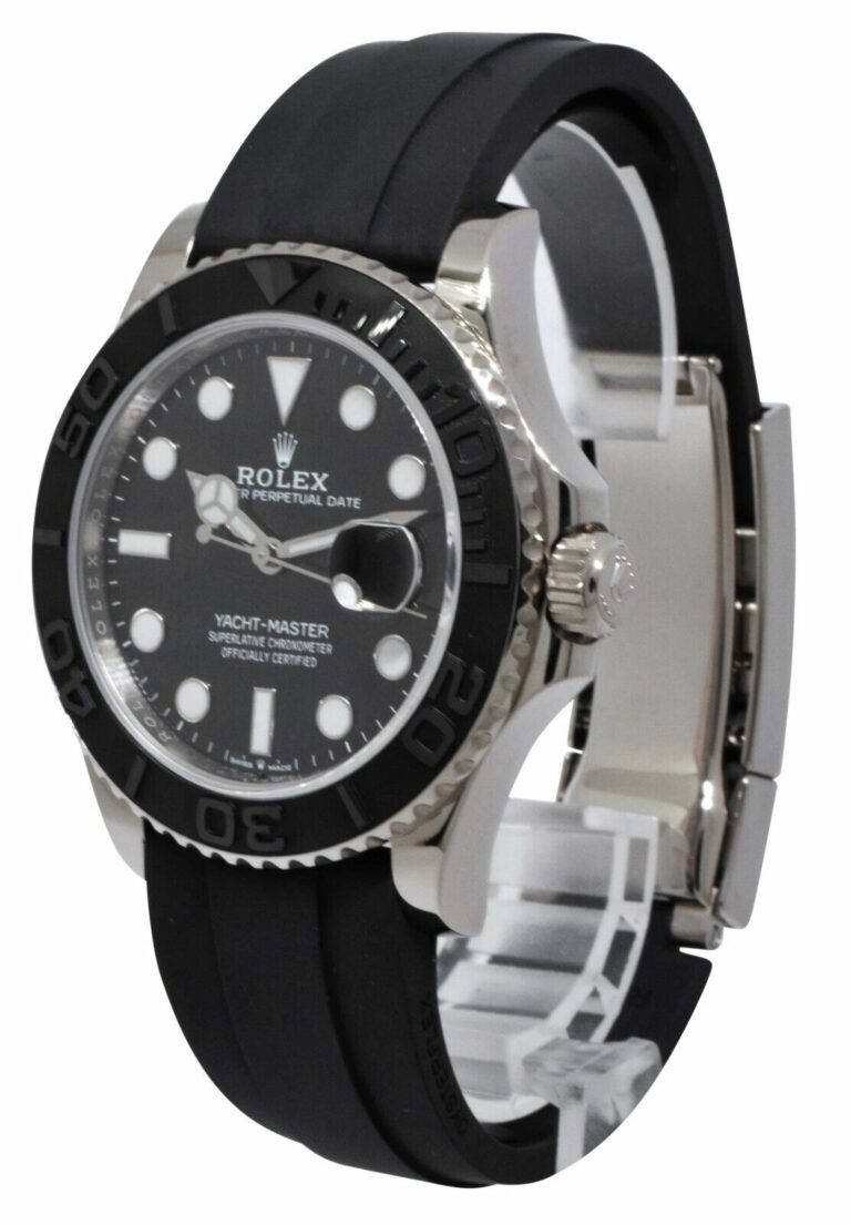 NEW Rolex Yacht-Master 42mm 18kt White Gold Men's Oysterflex Watch B/P 24 226659