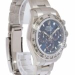 Rolex Daytona Chronograph 18k White Gold Blue Dial 40mm Watch B/P '23 116509