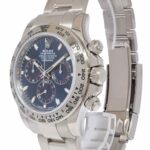 Rolex Daytona Chronograph 18k White Gold Blue Dial 40mm Watch B/P '23 116509