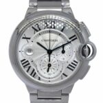 Cartier Ballon Bleu XL 44mm Chronograph Steel Mens Automatic Watch W6920002 3109