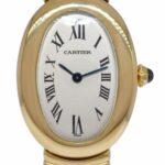 Cartier Baignoire 18k Yellow Gold Ivory Dial Ladies Quartz Watch W1506056 1952