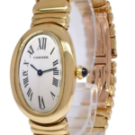 Cartier Baignoire 18k Yellow Gold Ivory Dial Ladies Quartz Watch W1506056 1952