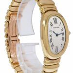 Cartier Baignoire 18k Yellow Gold Ivory Dial Ladies Quartz Watch W1506056 1952