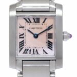 Cartier Tank Francaise Small Steel Pink MOP Ladies Quartz 20mm Watch 2384