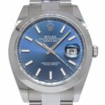 NOS Rolex Datejust 41 Steel Blue Dial Oyster Bracelet Mens Watch B/P '21 126300