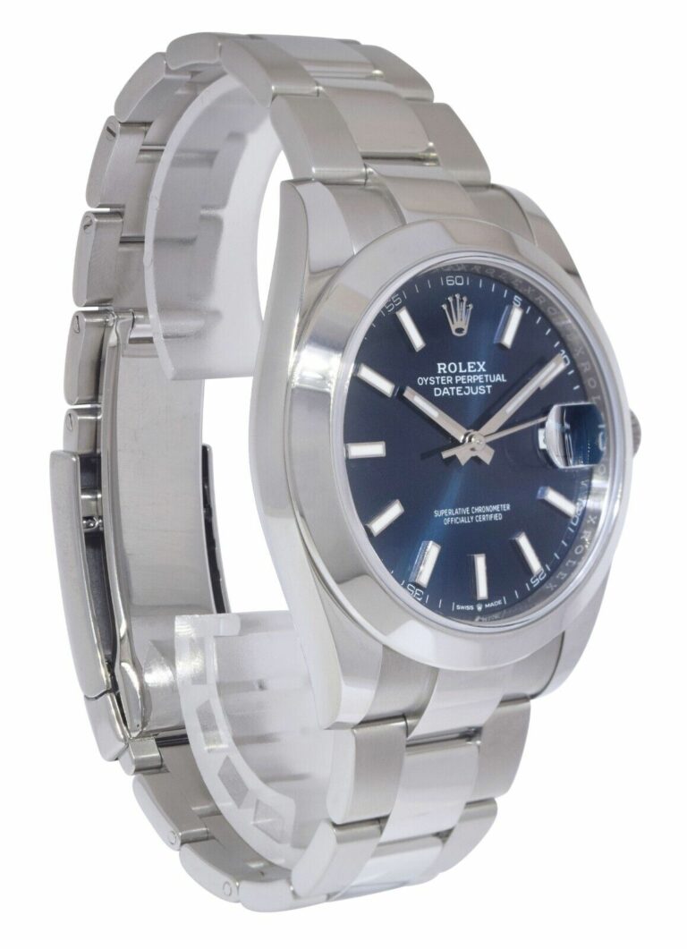 NOS Rolex Datejust 41mm Steel Blue Dial Mens Oyster Watch B/P '20 126300