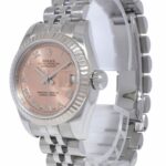 Rolex Datejust Steel/18k White Gold Bezel Salmon Dial Ladies 26mm Watch V 179174