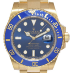 Rolex Submariner Date 18k Yellow Gold Blue Ceramic 40mm Watch +Card '19 116618